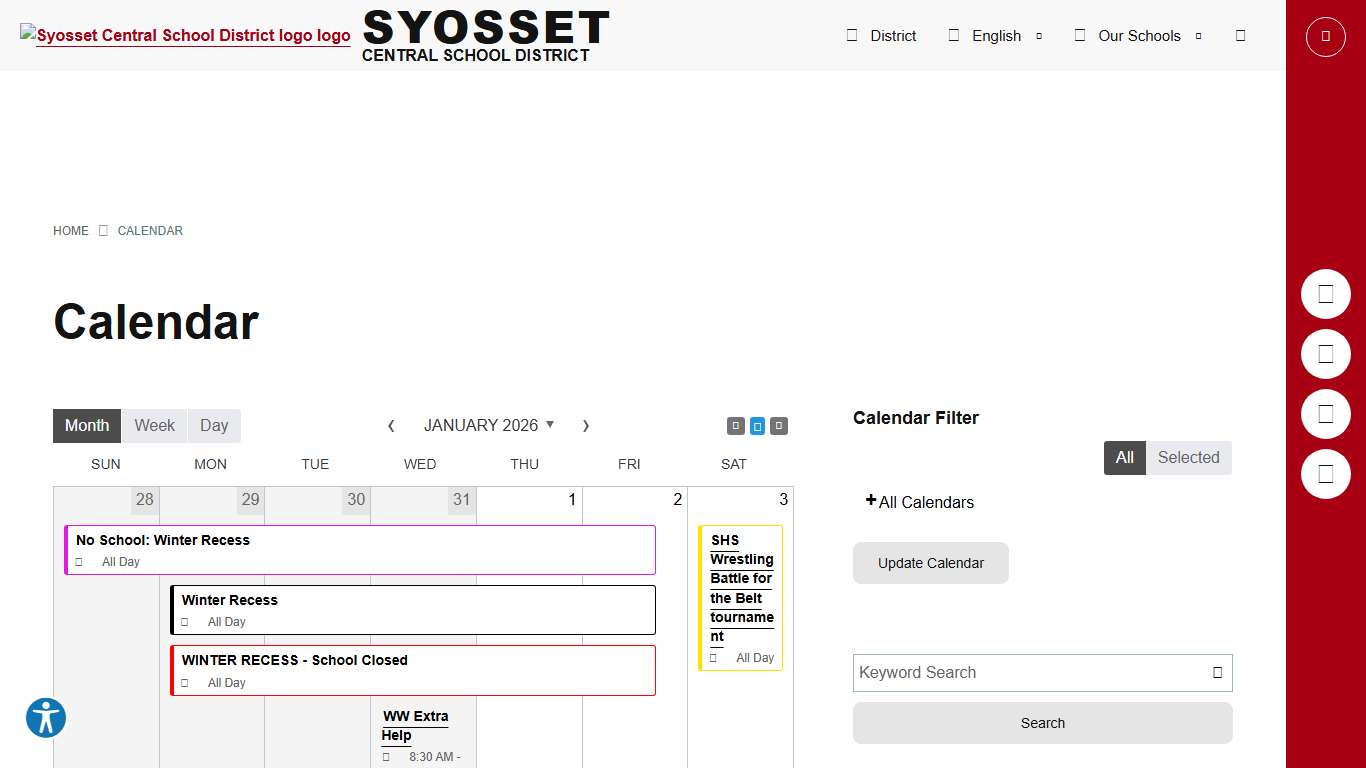 Calendar - Syosset Central School District